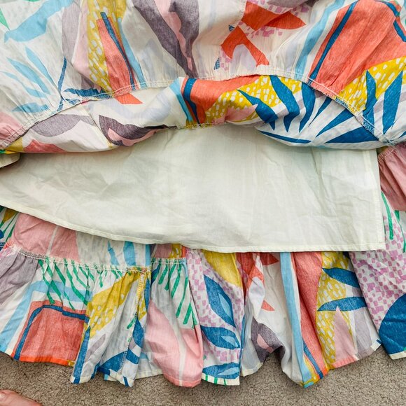 Stile Collection Soleil Cotton Lined Boho Beachy Maxi Dress Sz M Vibrant Floral - Picture 12 of 14